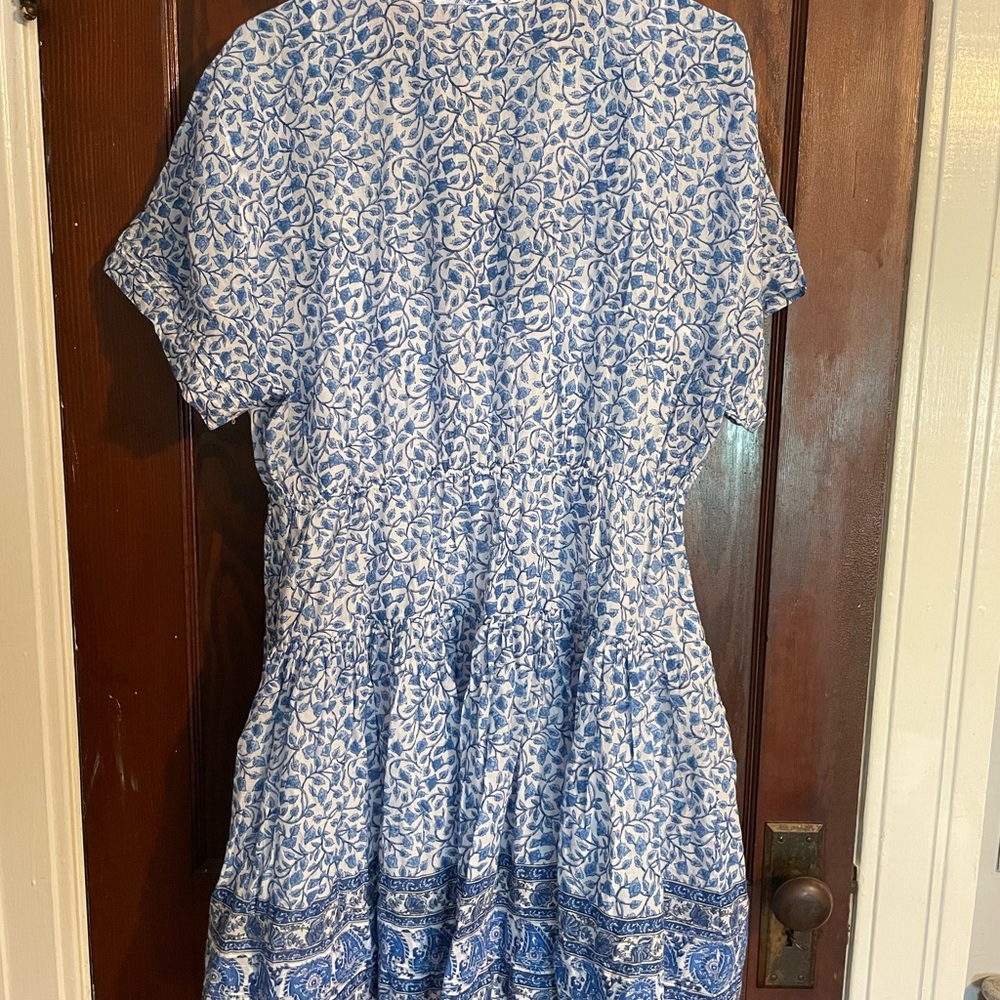 J. Crew Pintuck mini shirtdress in bandana block print NWT - Picture 9 of 9